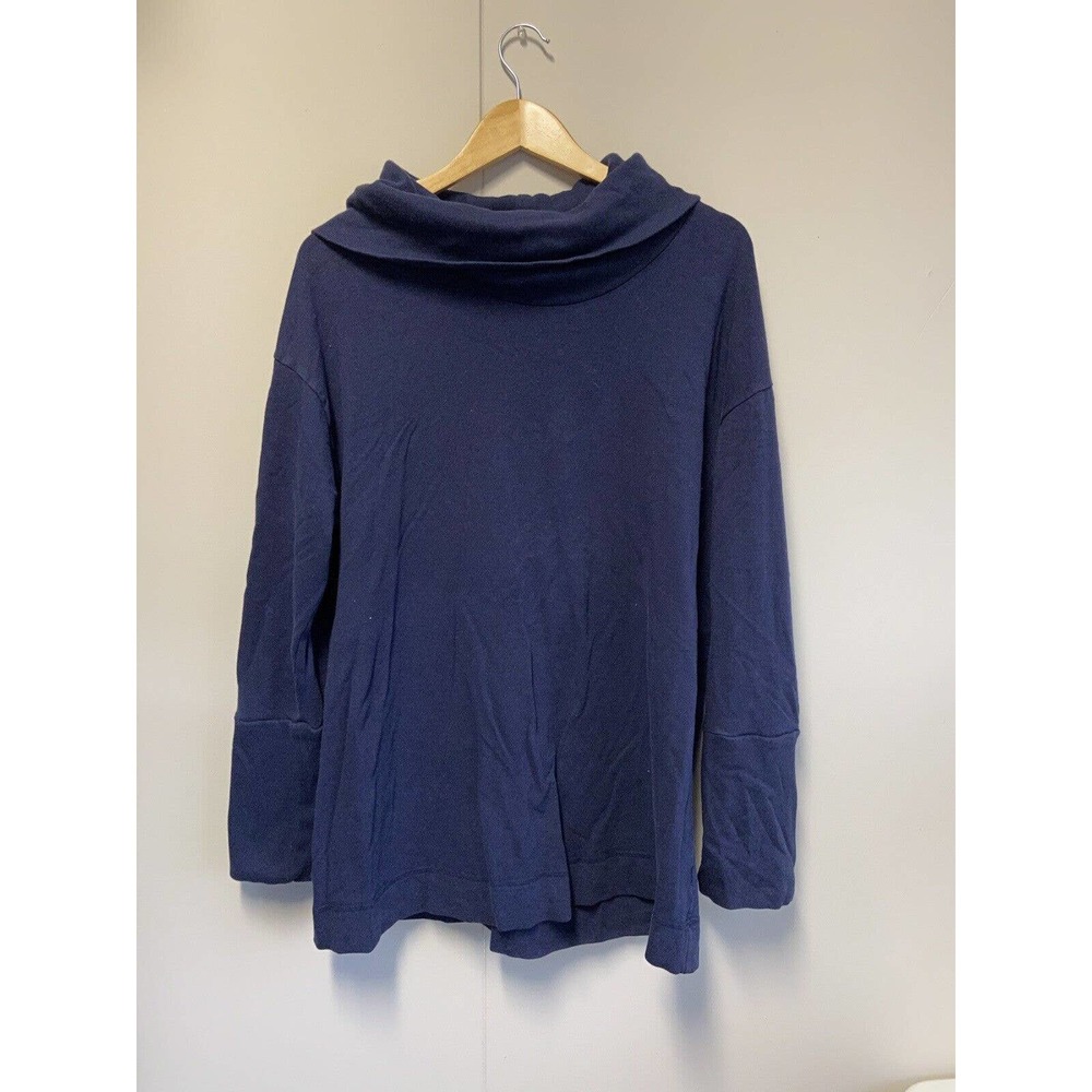 Ava & Viv Womens Blue Long Sleeve Wide Turtleneck Pullover Size X
